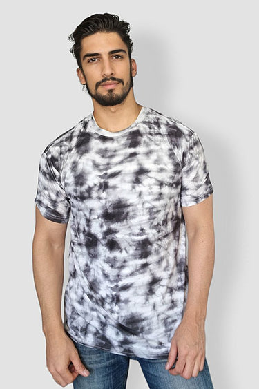Playera TIE DYE Negro Con Blanco